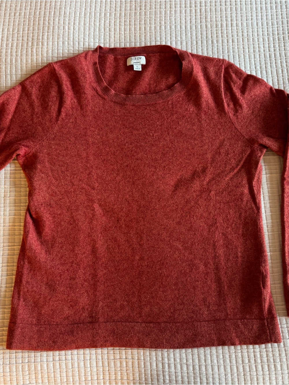 J. Crew Women's Brick Red Crewneck Sweater